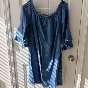Boston Proper Denim Blue Tunic Top